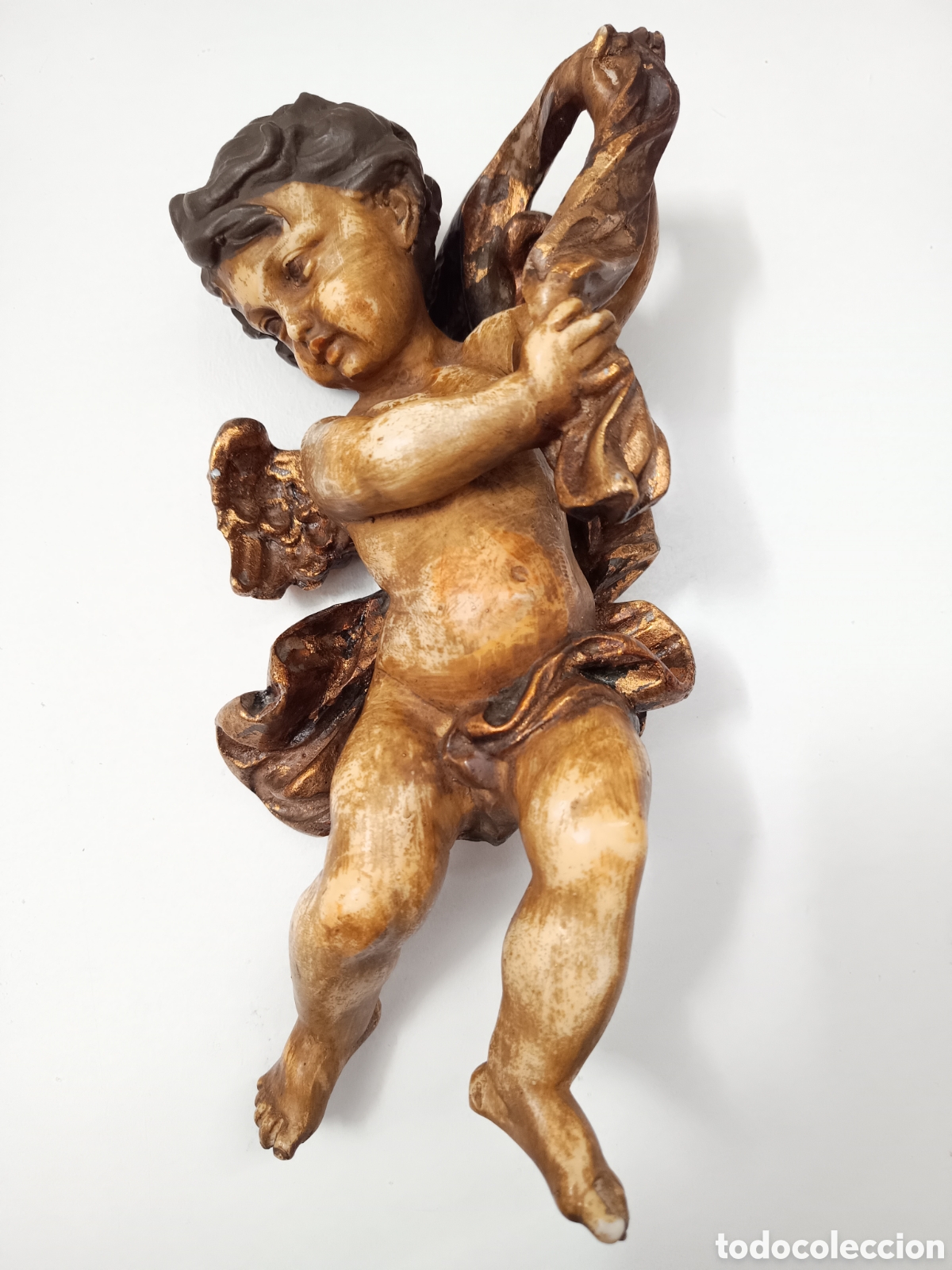 Arte: ANGEL QUERUB&Iacute;N EN RESINA - 26cm