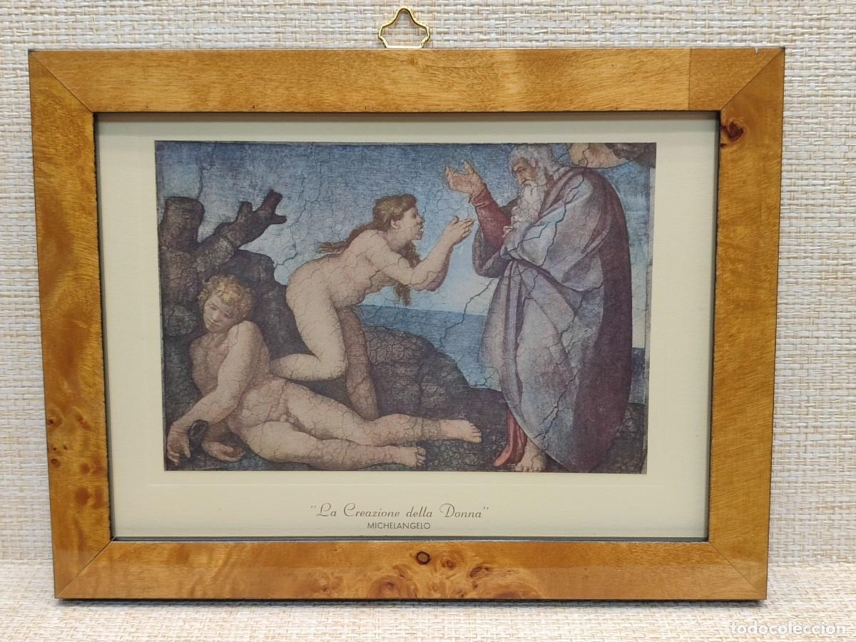 Arte: La creazione della Donna de Miguel Angel. Ediciones Roberto Hoesch 1940, Cuadro