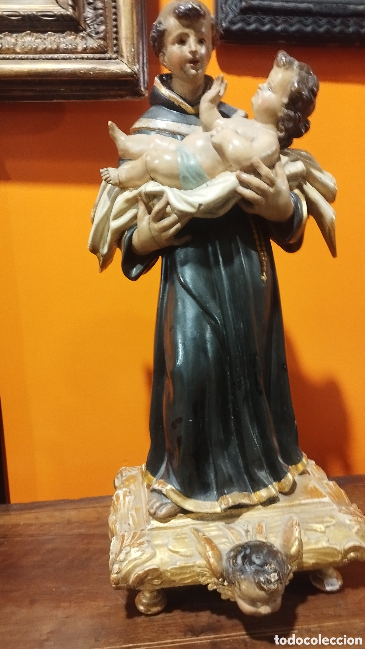 Arte: TALLA SAN ANTONIO DE PADUA ESCUELA CATALANA XVIII