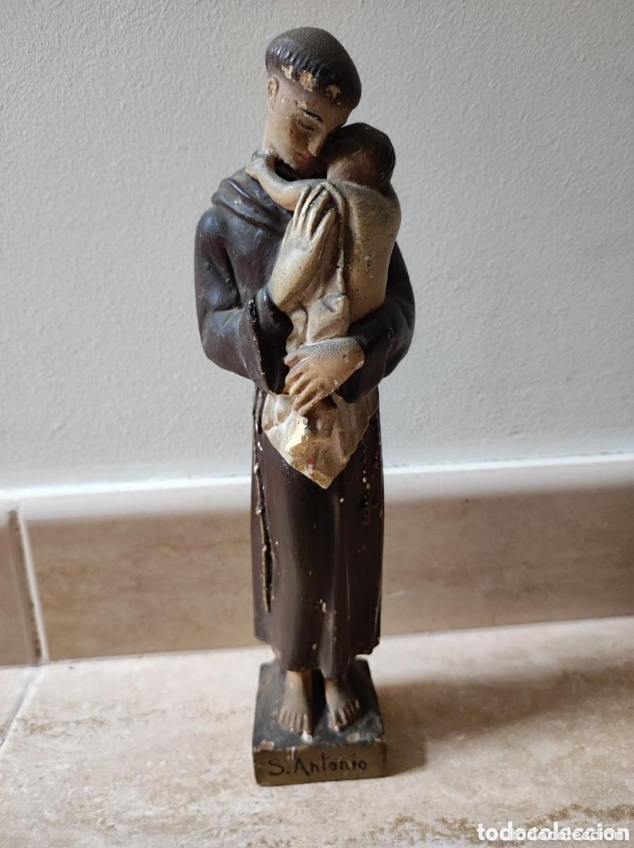 Arte: Antigua figura San Antonio P.P. Capuchinos Zaragoza - Padres Capuchinos - Aragon