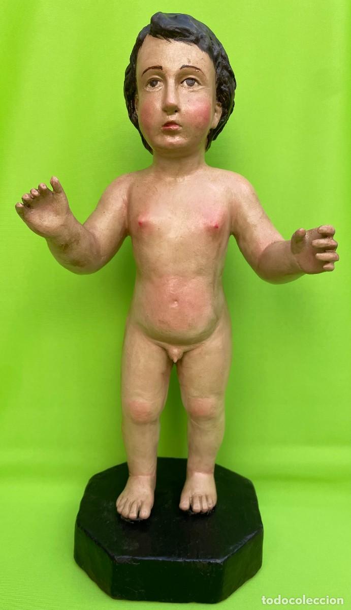 Arte: TALLA MADERA DE NI&Ntilde;O ESCUELA BARROCA SEVILLANA FINALES S. XVII-PRINCIPIOS S. XVIII . 40 CMS DE ALTO.