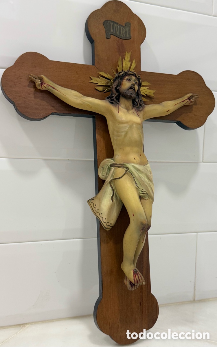 Arte: ANTIGUO CRISTO CRUCIFICADO DE OLOT - Foto 3