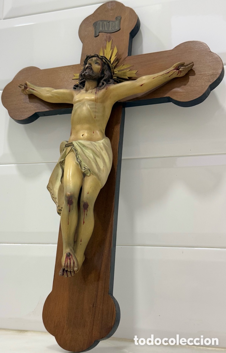 Arte: ANTIGUO CRISTO CRUCIFICADO DE OLOT - Foto 5