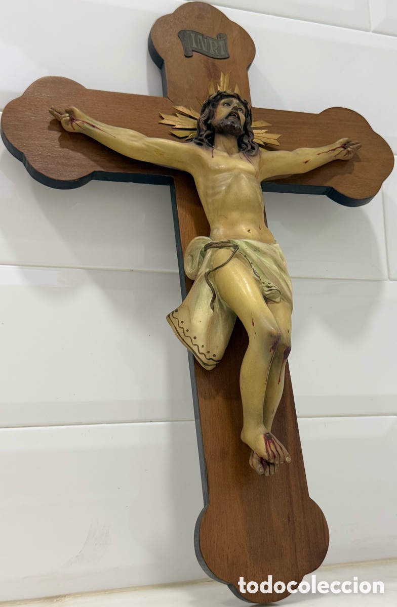 Arte: ANTIGUO CRISTO CRUCIFICADO DE OLOT - Foto 6