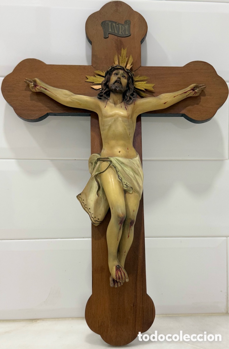 Arte: ANTIGUO CRISTO CRUCIFICADO DE OLOT - Foto 7