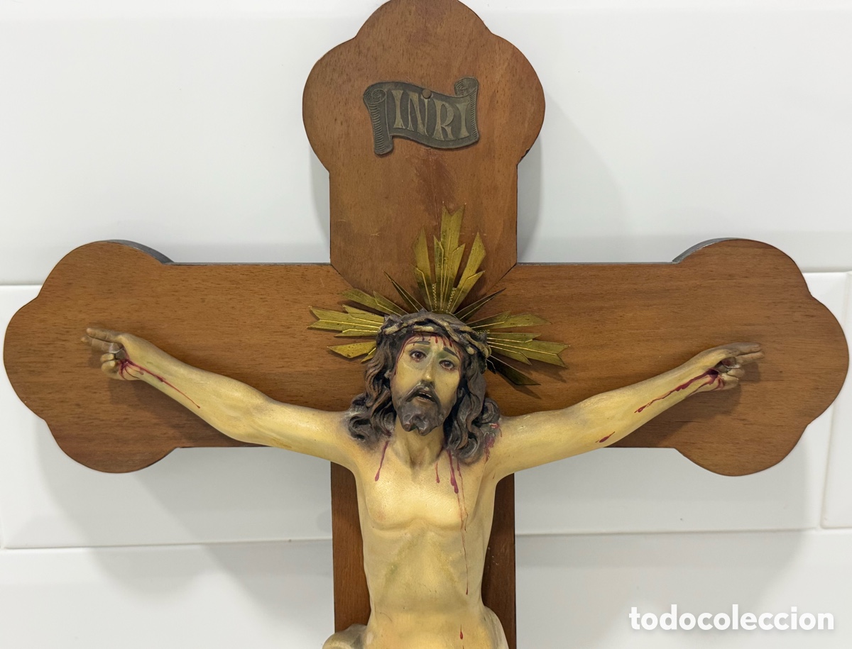 Arte: ANTIGUO CRISTO CRUCIFICADO DE OLOT - Foto 9