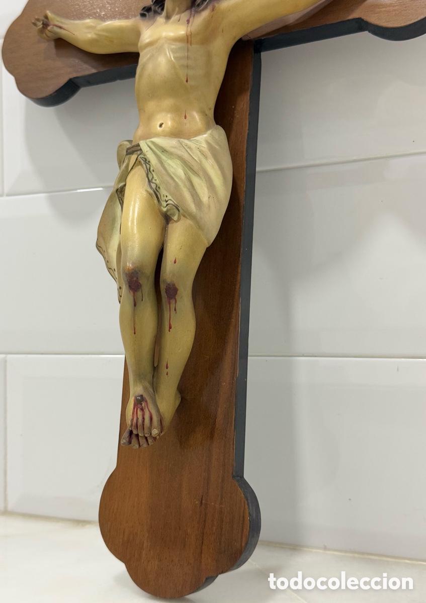 Arte: ANTIGUO CRISTO CRUCIFICADO DE OLOT - Foto 11