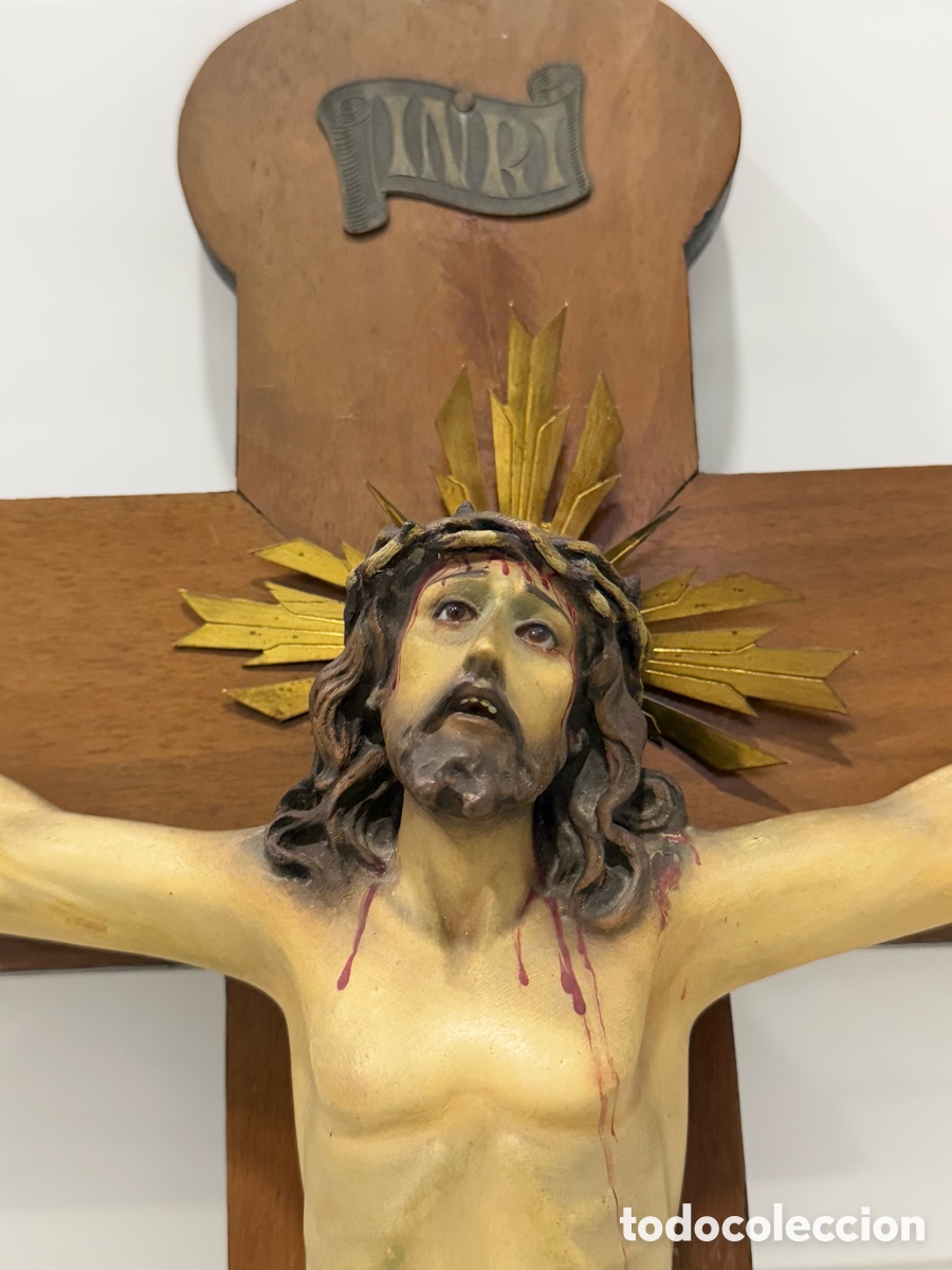 Arte: ANTIGUO CRISTO CRUCIFICADO DE OLOT - Foto 13