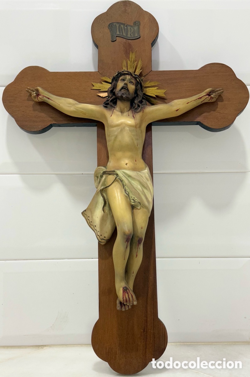 Arte: ANTIGUO CRISTO CRUCIFICADO DE OLOT - Foto 1