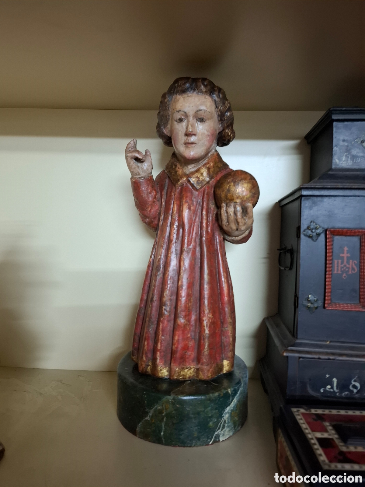 Arte: Ni&ntilde;o jesus de bola siglo xviii