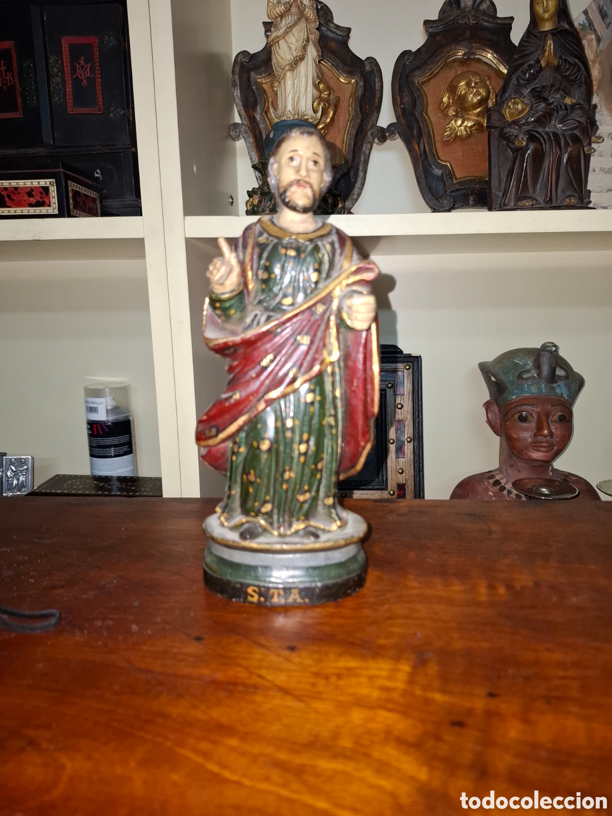 Arte: Santo antiguo de madera siglo xix