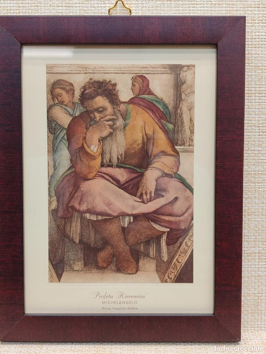 Arte: Profeta Hieremias de Miguel Angel. Capilla Sixtina. Ediciones Roberto Hoesch 1940, Cuadro
