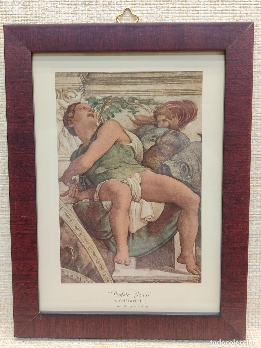 Arte: Profeta Jonas de Miguel Angel. Capilla Sixtina. Ediciones Roberto Hoesch 1940, Cuadro