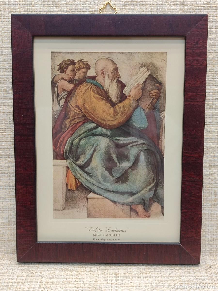 Arte: Profeta Zacarias de Miguel Angel. Capilla Sixtina. Ediciones Roberto Hoesch 1940, Cuadro