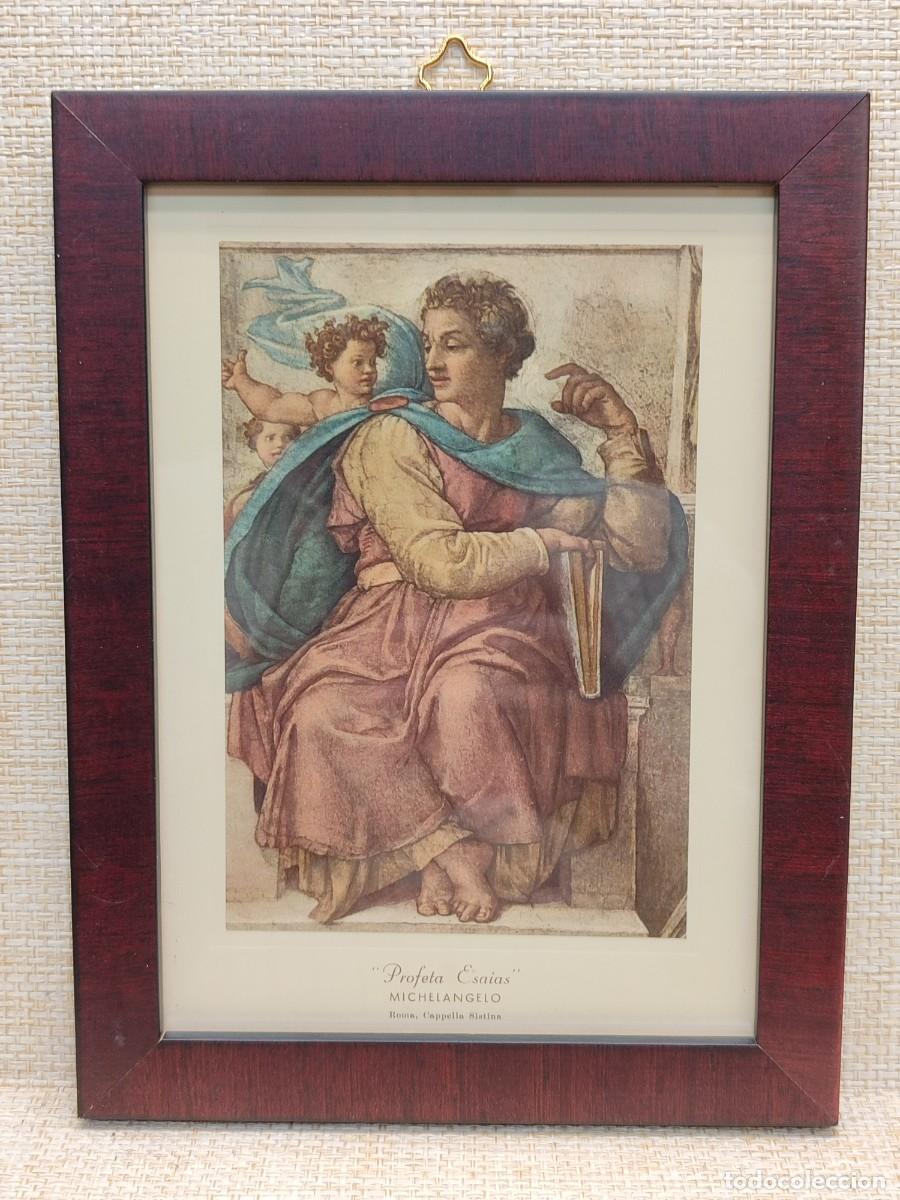 Arte: Profeta Isaias de Miguel Angel. Capilla Sixtina. Ediciones Roberto Hoesch 1940, Cuadro
