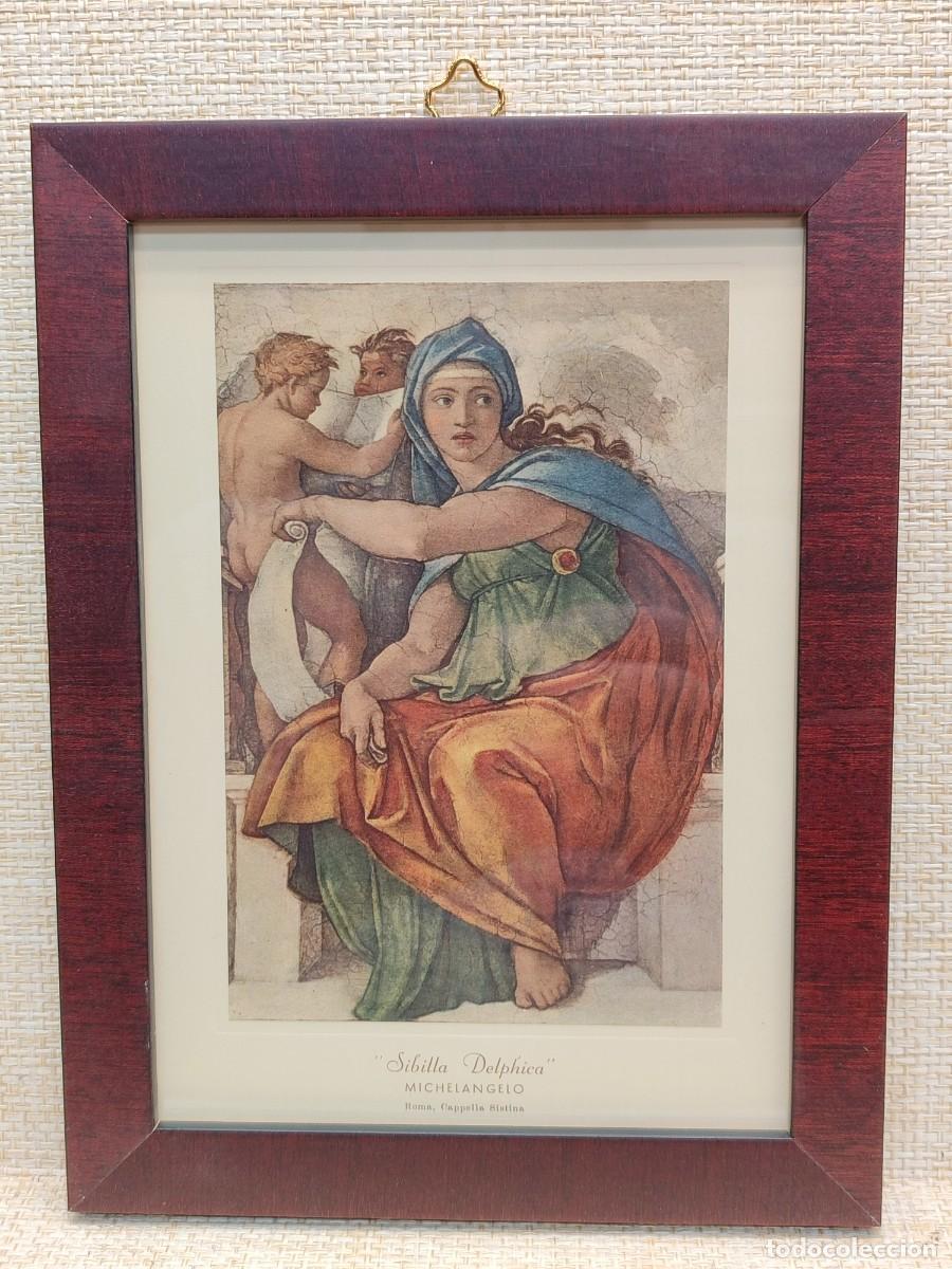 Arte: Sibila Delfica de Miguel Angel. Capilla Sixtina. Ediciones Roberto Hoesch 1940, Cuadro