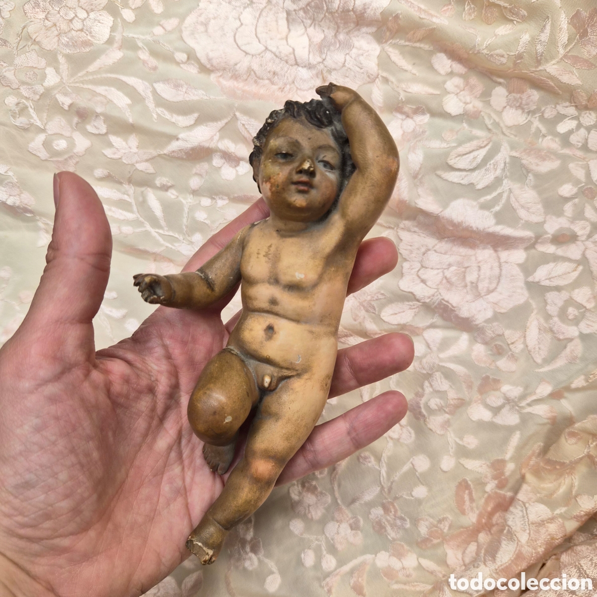 Arte: Ni&ntilde;o Jes&uacute;s en talla de madera policromada. Escuela de Salzillo, siglo XVIII