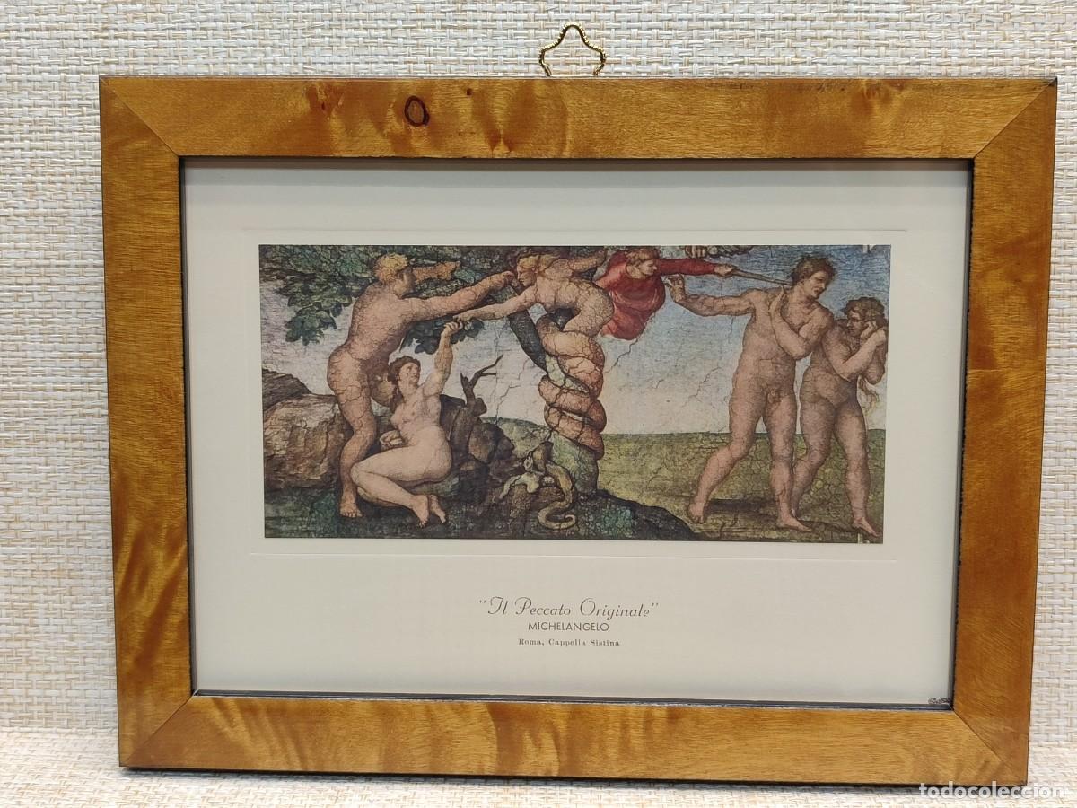 Arte: El pecado original de Miguel Angel. Capilla Sixtina. Ediciones Roberto Hoesch 1940, Cuadro
