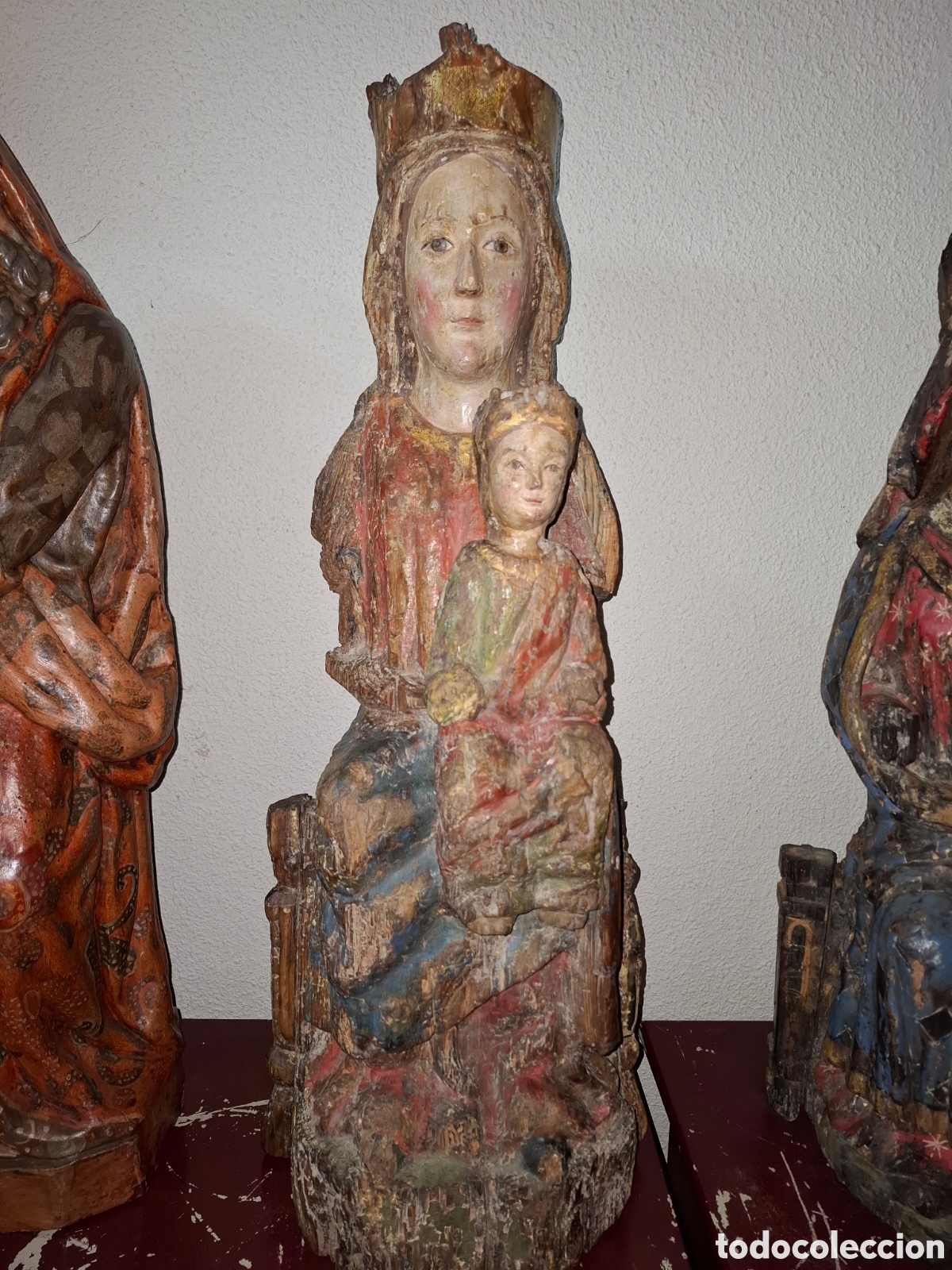 Arte: Importante Virgen romanica siglo Xiv