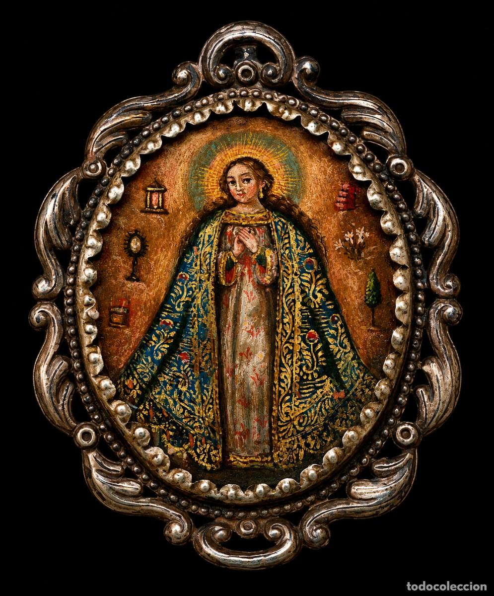Kunst: Relicario colonial peruano &middot; &Oacute;leo sobre cobre &middot; Escuela virreinal andina &middot; Siglo XVIII&ndash;XIX