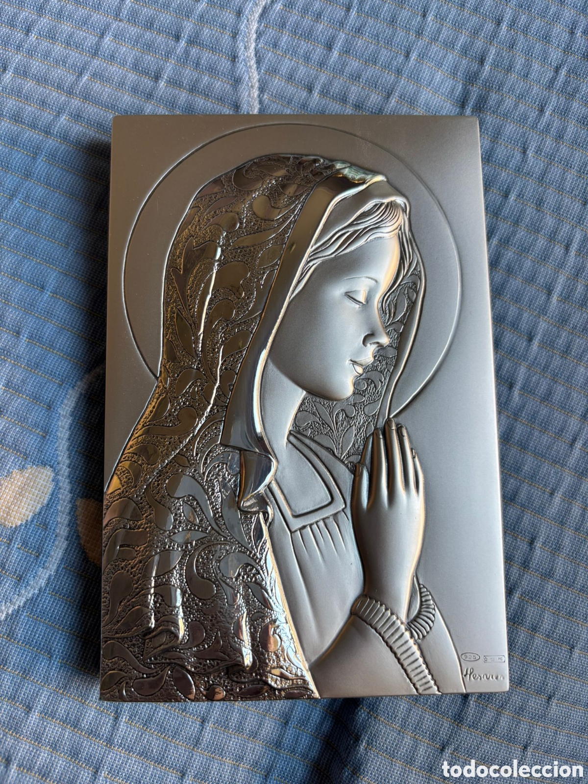 Arte: Icono de Plata de Ley Bilaminada Virgen Mar&iacute;a - Leader Argenti (Made in Italy)