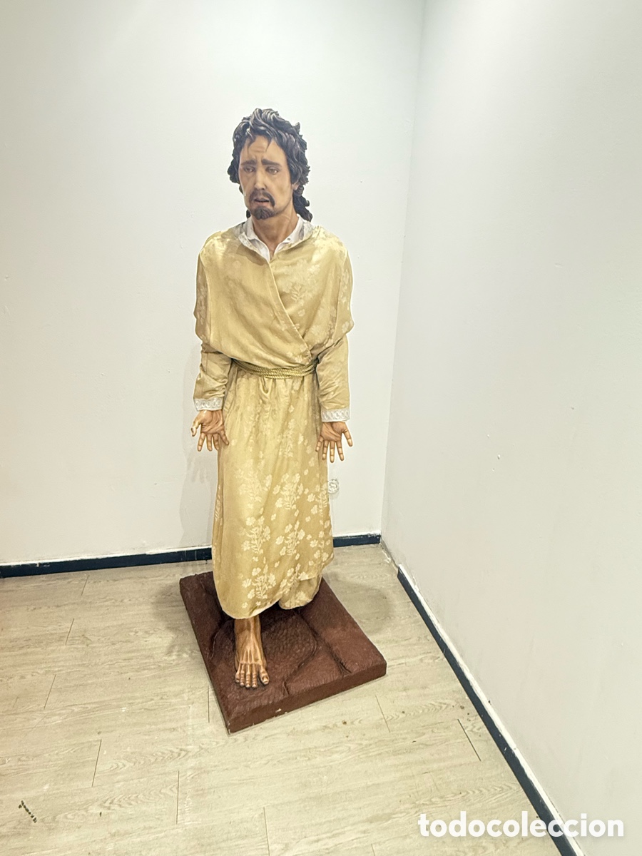Arte: Escultura religiosa Cristo tama&ntilde;o natural articulado imagen de vestir gran formato