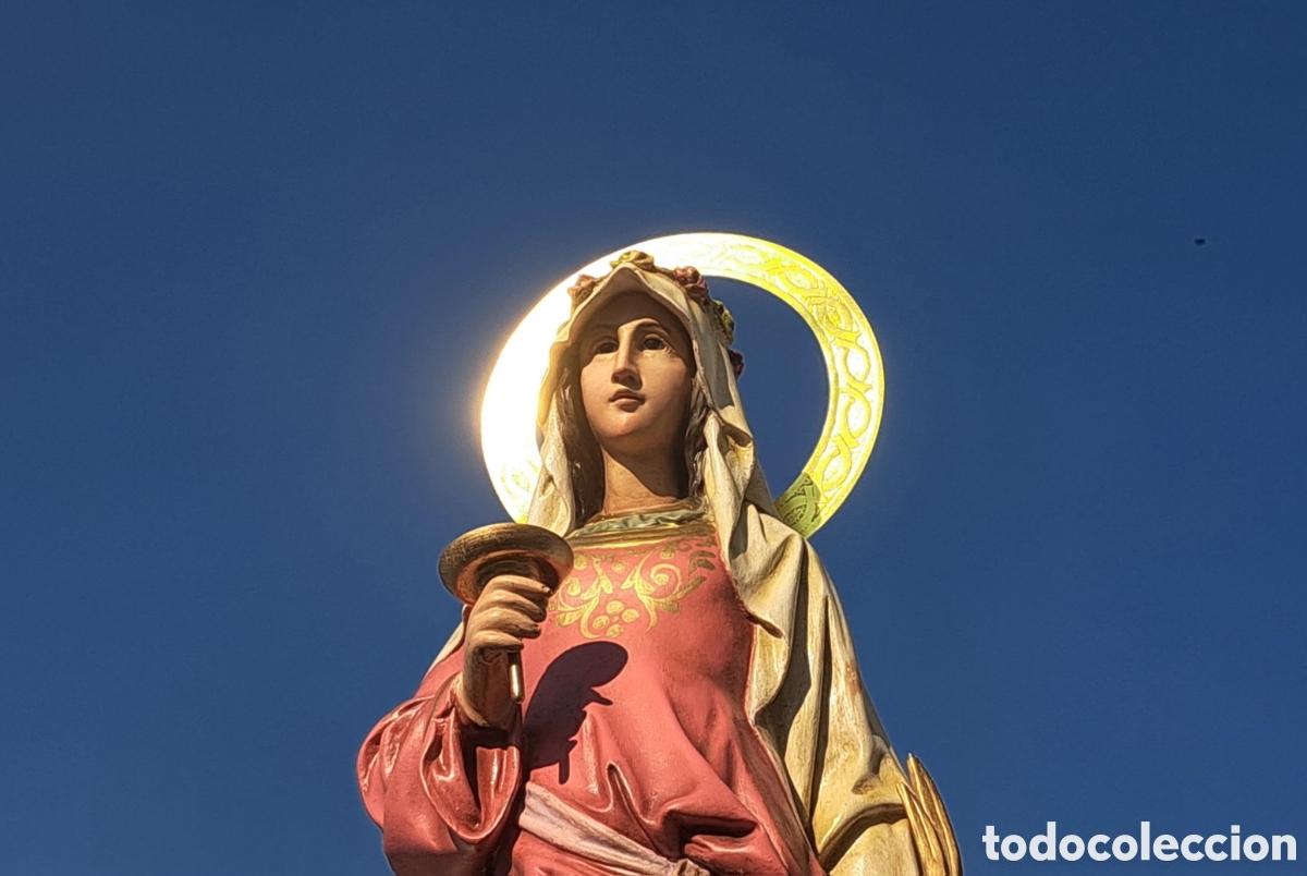 Arte: SANTA LUCIA MARTIR ESTUCO POLICROMADO SXX