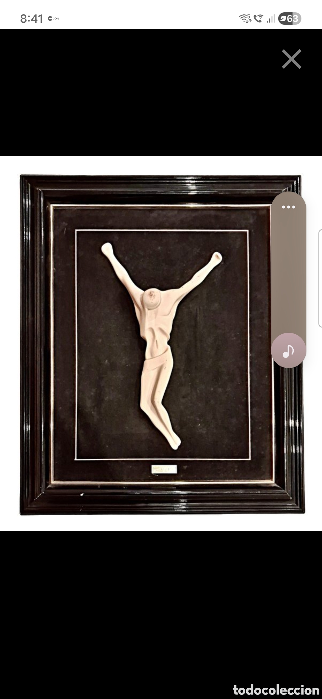 Arte: Crucifijo de Soler, enmarcado