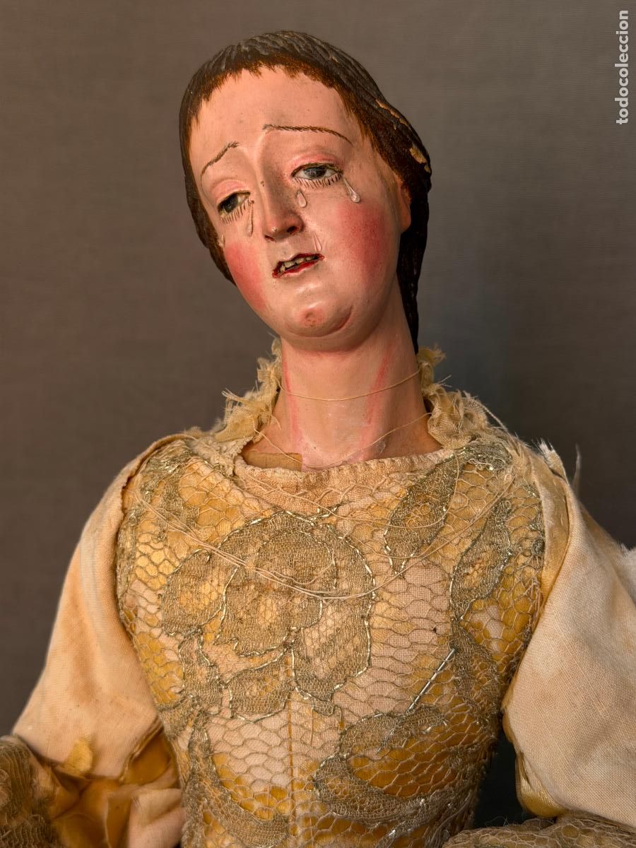 Arte: Talla S. XVIII , Virgen Dolorosa de vestir, Escuela Andaluza , c&iacute;rculo granadino barroco tard&iacute;o R313