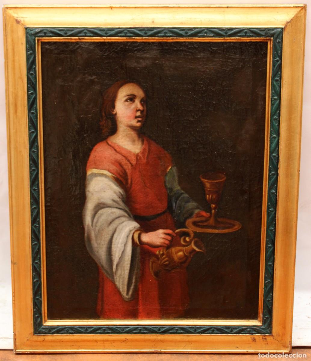 Arte: ESCUELA ITALIANA (XVIII) OLEO SOBRE TELA DE AUTOR ANONIMO. ALEGORIA DE LA TEMPLANZA