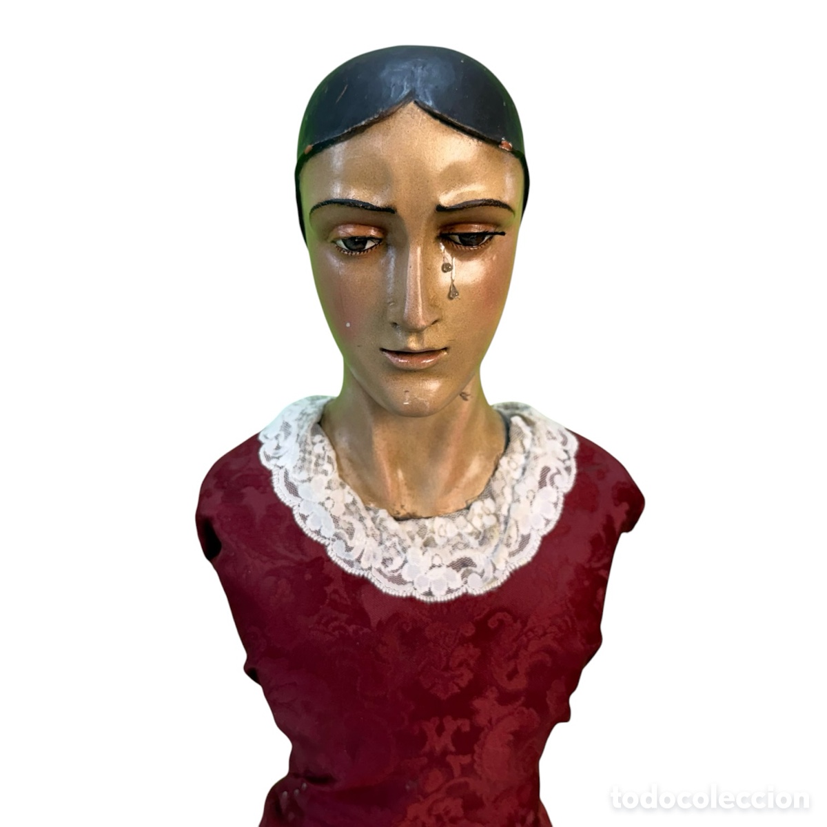 Arte: J. M. DE LA ROSA. Virgen de vestir de terracota policromada de J. M. De la Rosa