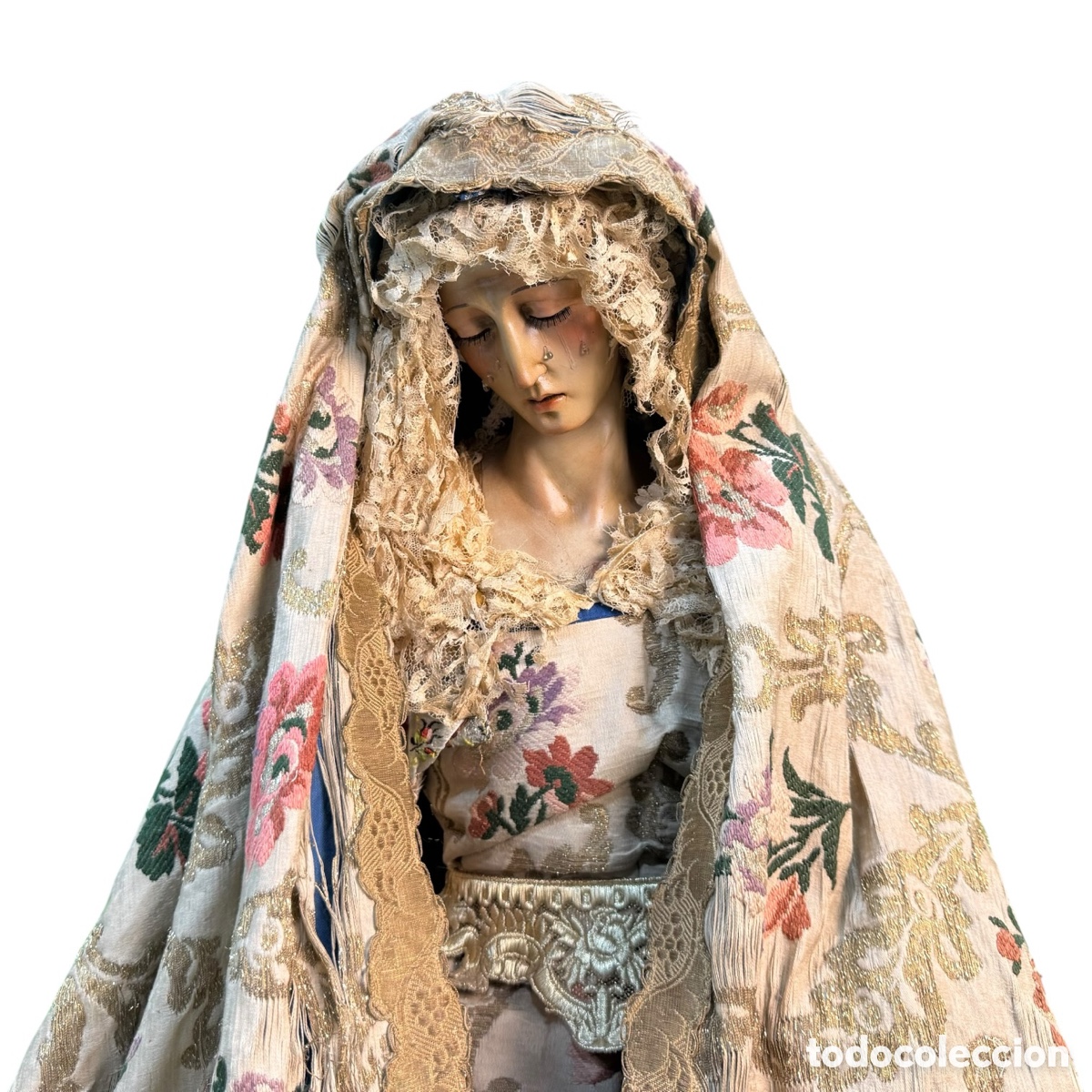 Arte: Virgen de vestir policromada - Foto 2