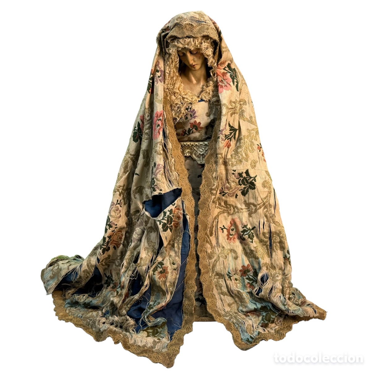 Arte: Virgen de vestir policromada - Foto 3