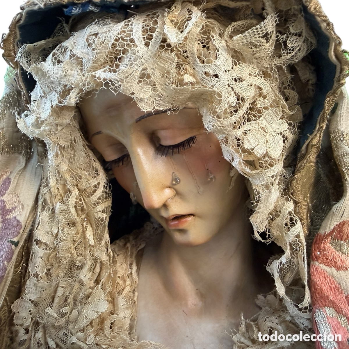 Arte: Virgen de vestir policromada - Foto 6