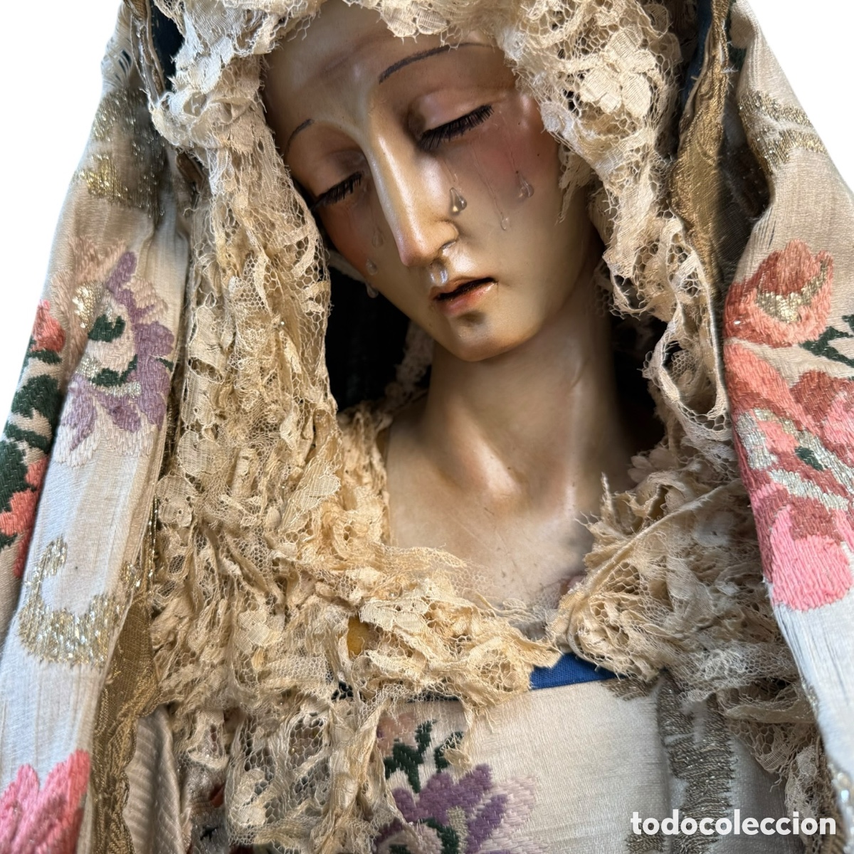 Arte: Virgen de vestir policromada - Foto 7