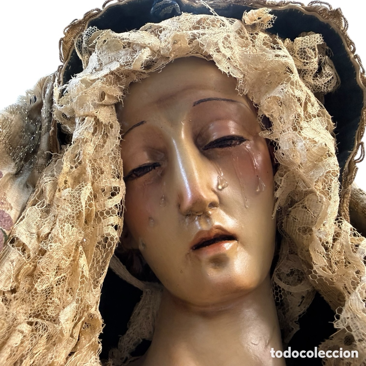 Arte: Virgen de vestir policromada - Foto 8