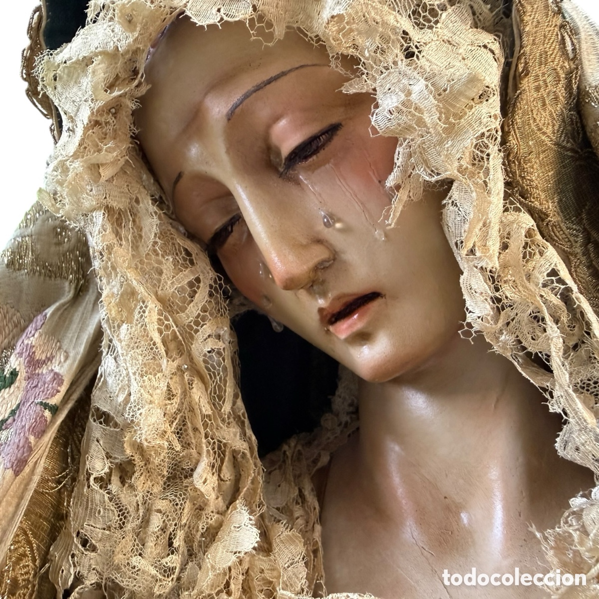 Arte: Virgen de vestir policromada - Foto 16