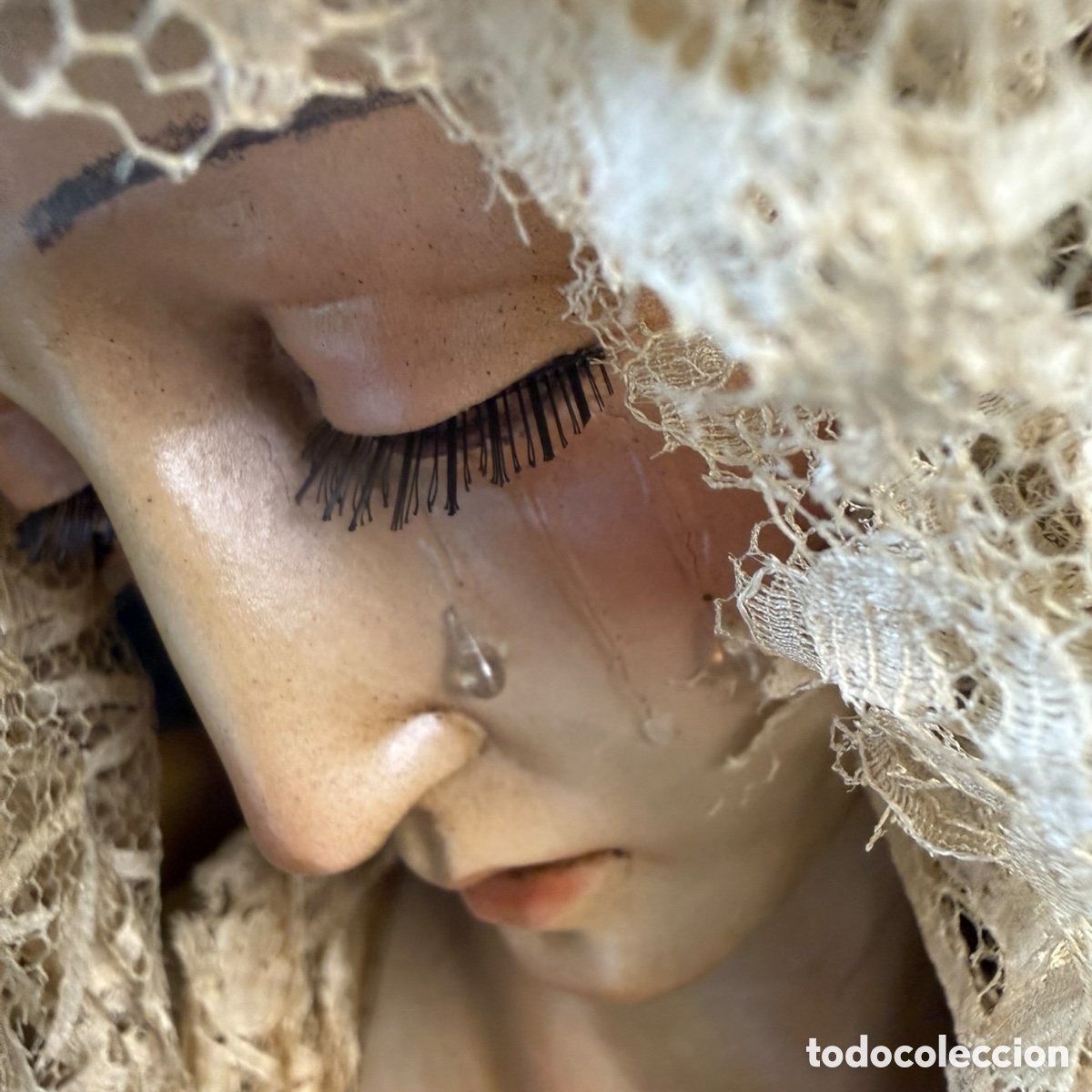 Arte: Virgen de vestir policromada - Foto 18