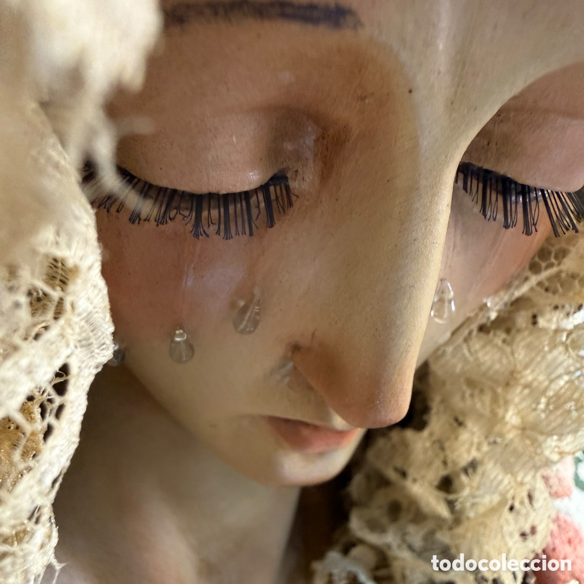 Arte: Virgen de vestir policromada - Foto 19