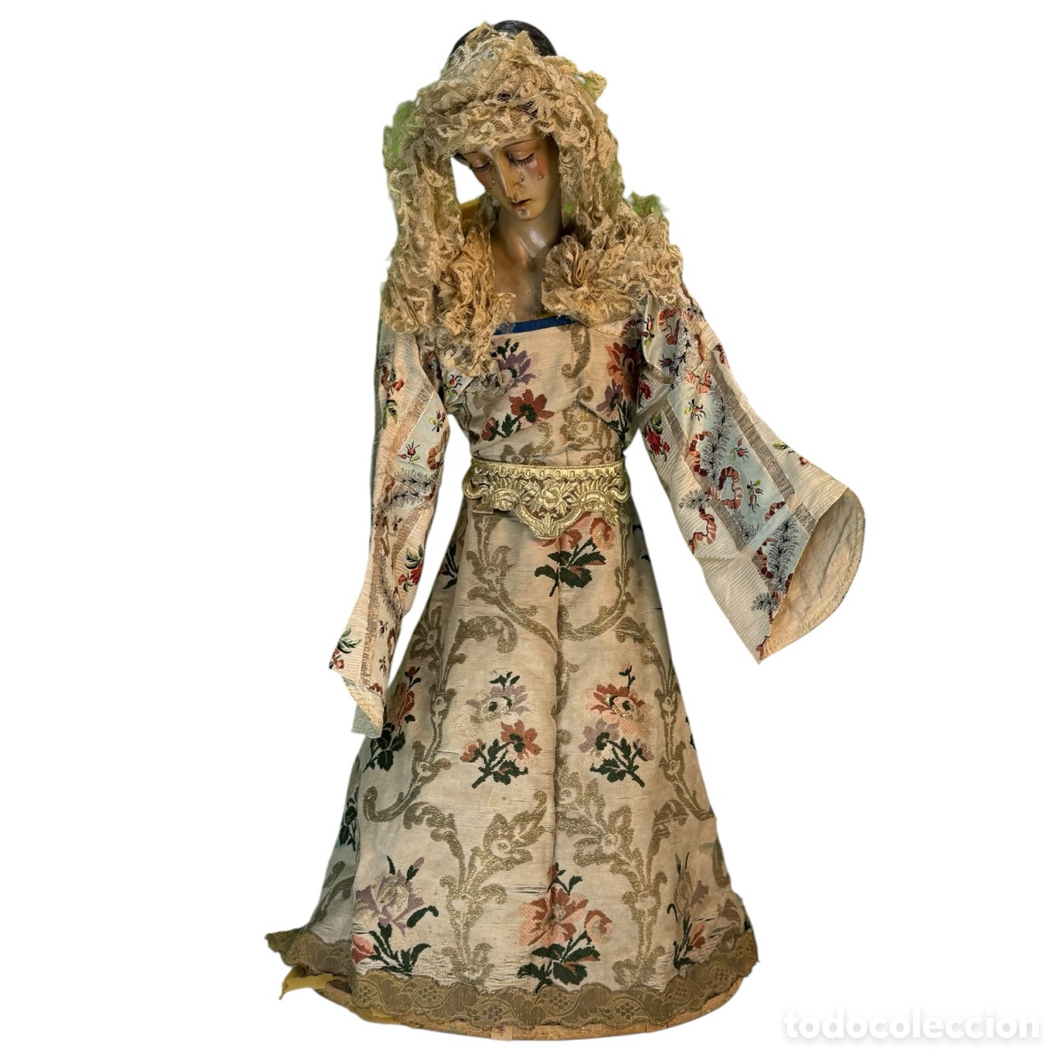 Arte: Virgen de vestir policromada - Foto 22