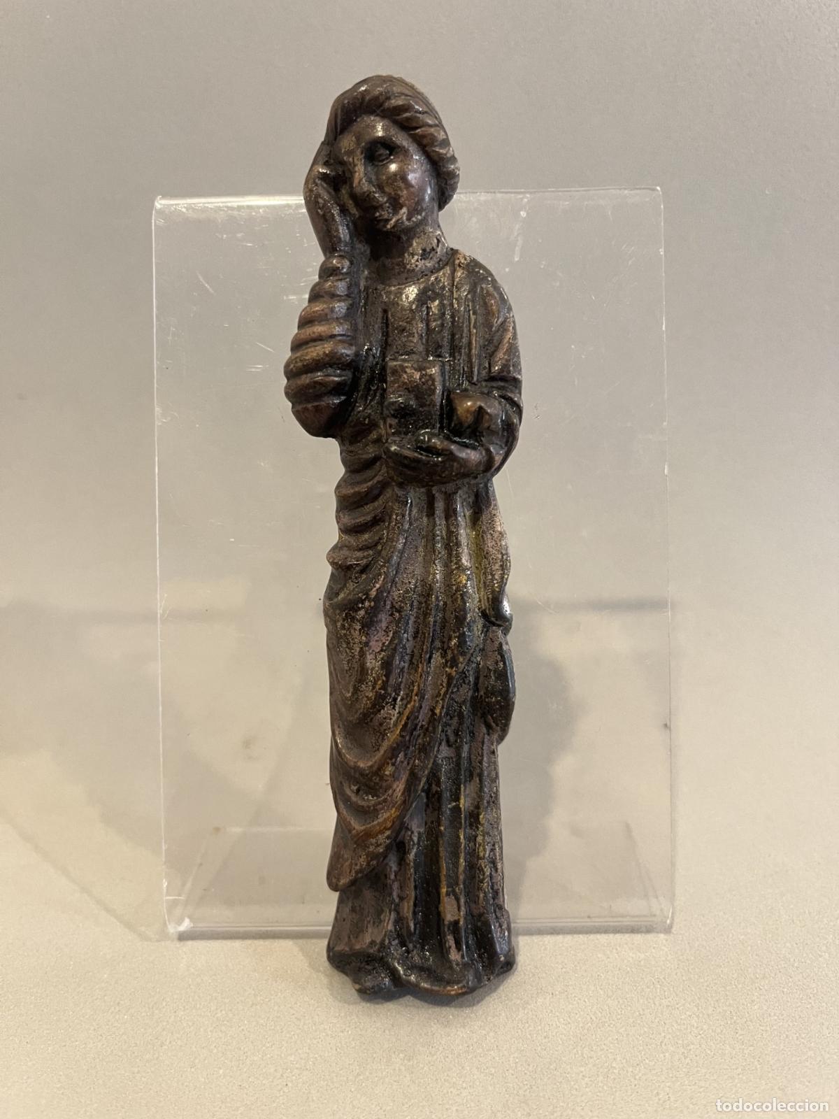 Arte: San Juan evangelista, bronce, alta &eacute;poca.