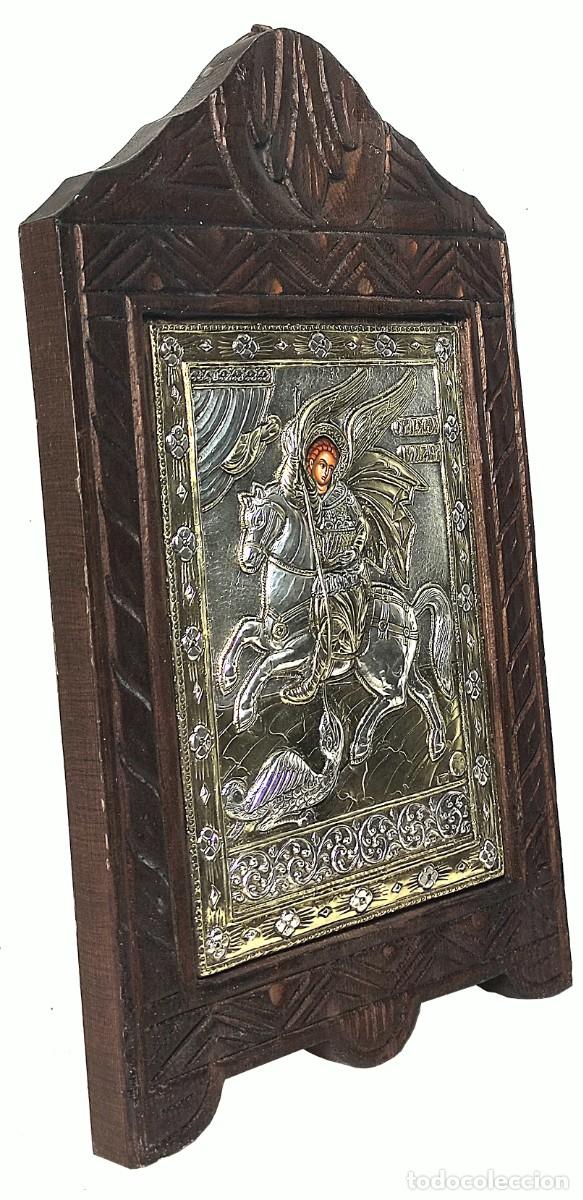 Arte: Icono de plata y oro San JORGE - Foto 2