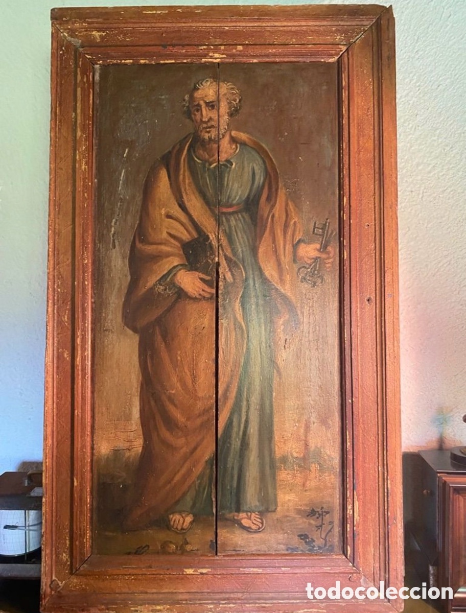 Arte: &Oacute;leo sobre madera - San Pedro XVIII