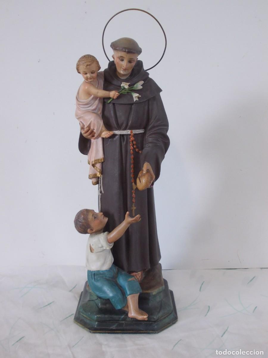 Arte: Grupo escult&oacute;rico de Olot de San Antonio de Padua con el Pan de los pobres