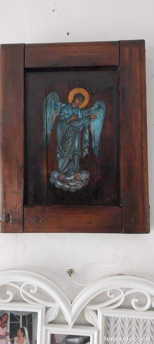 Arte: SAN MIGUEL ICONO OLEO SOBRE MADERA ANTIGUA TAMA&Ntilde;O GRANDE