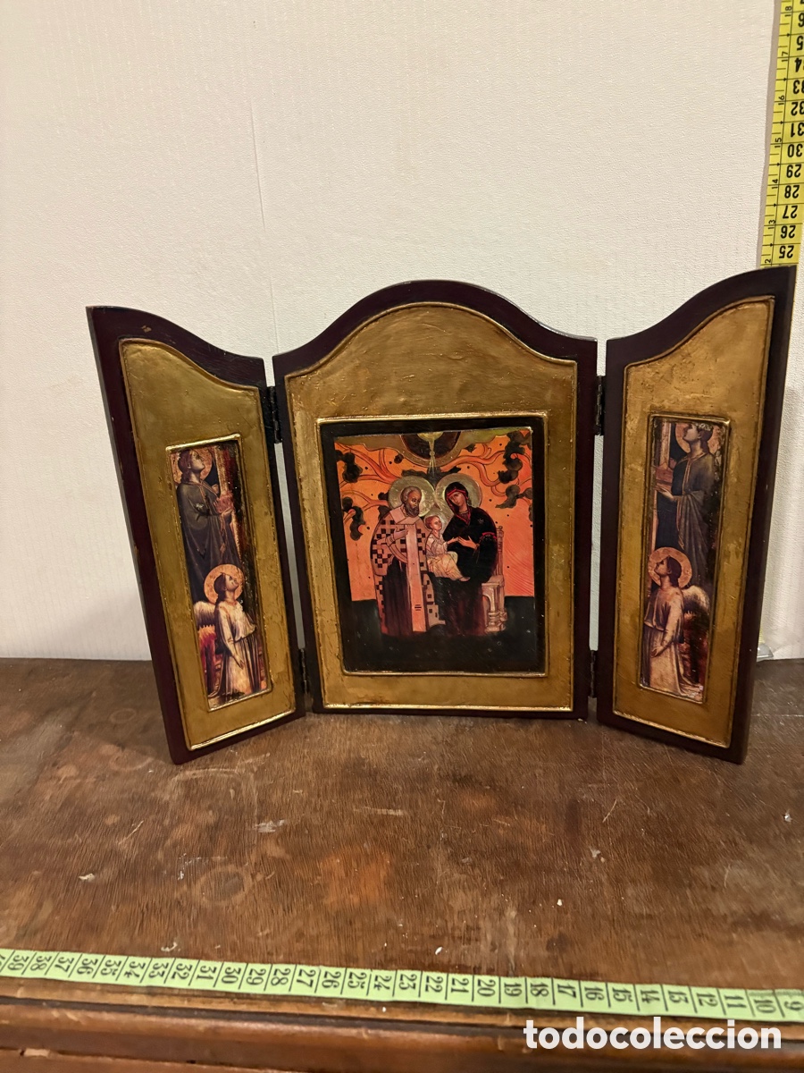 Arte: tr&iacute;ptico de icono bizantino