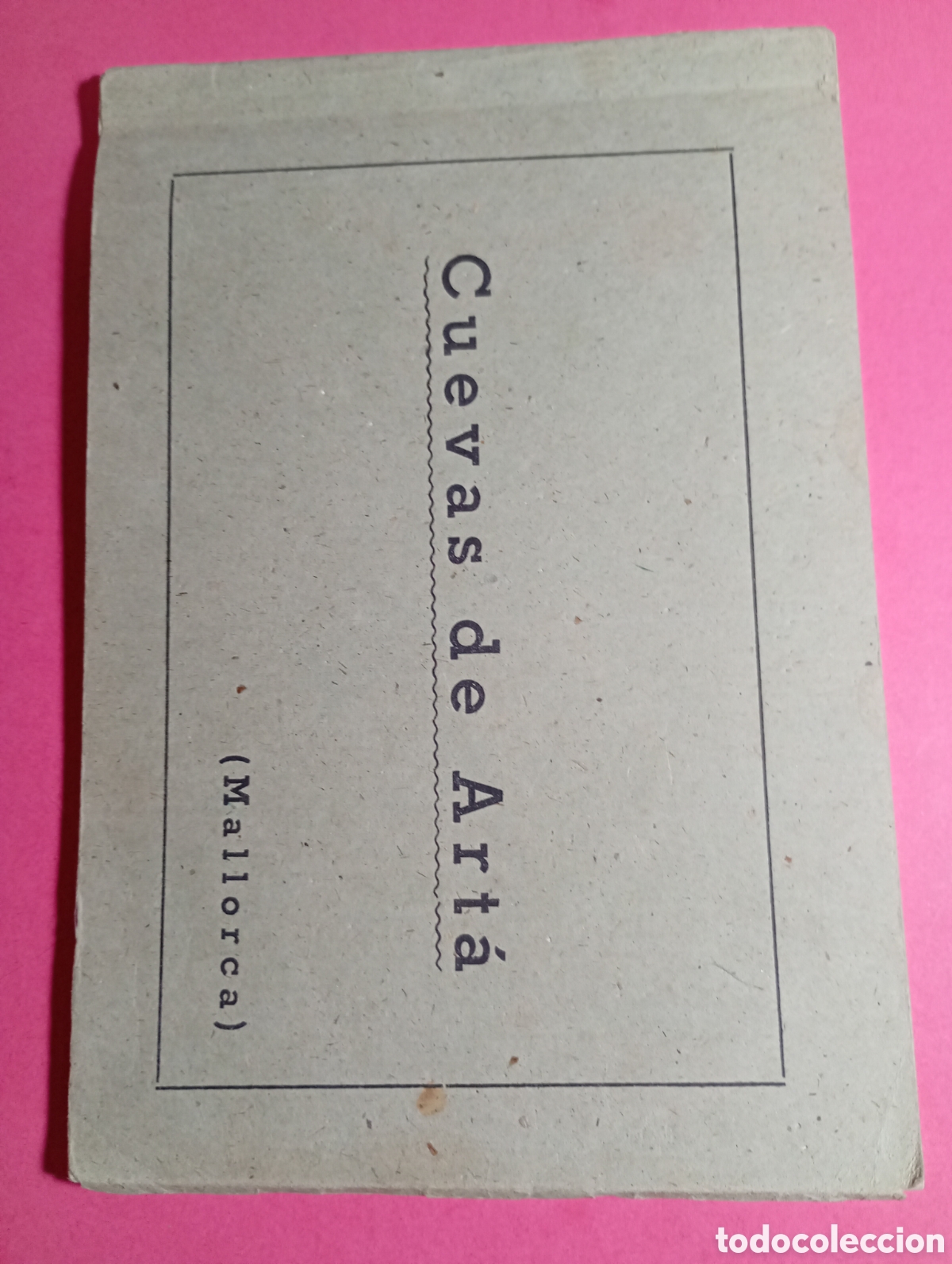 Arte: Antiguo &Aacute;lbum 12 Postales Cuevas de Art&aacute; (Mallorca). Offset Azul. Posguerra, c. 1950. Raro