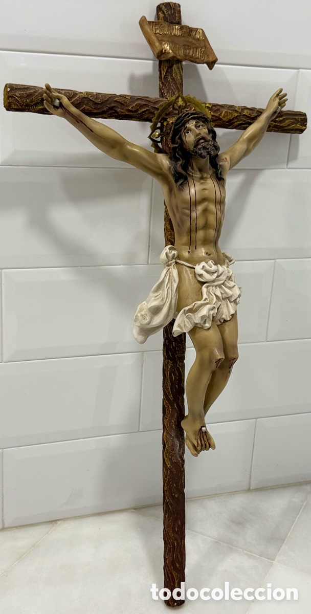 Arte: PRECIOSO GRAN CRISTO CRUCIFICADO OLOT