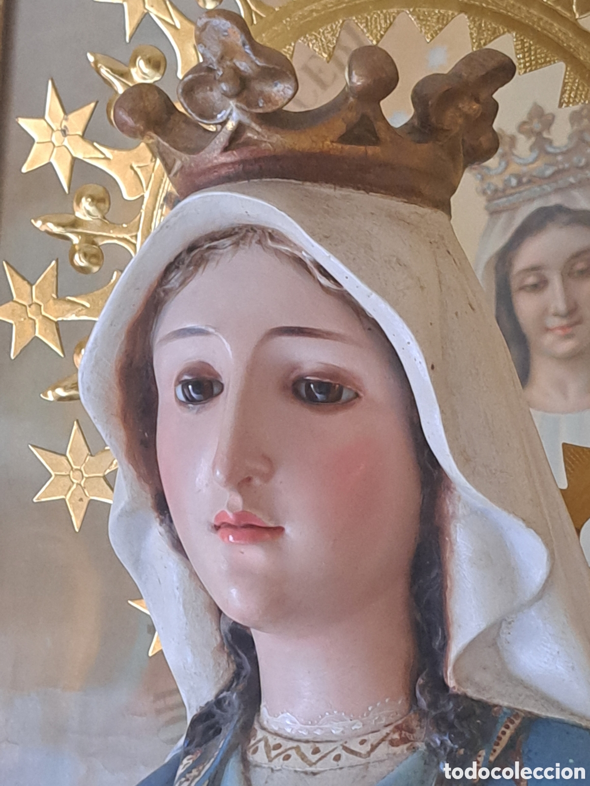 Arte: Imagen virgen milagrosa, sello sagrado corazon