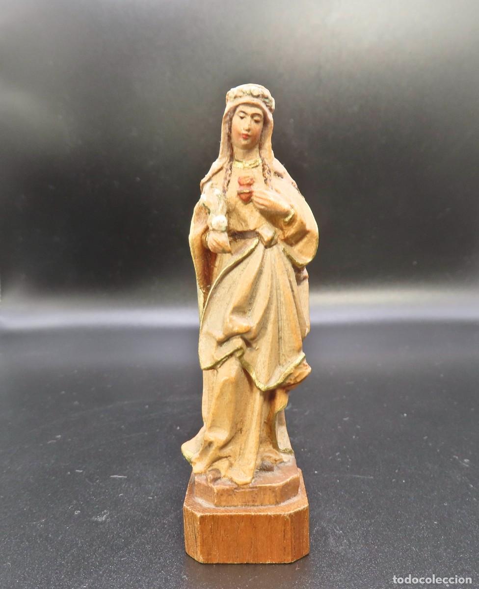 Arte: INMACULADO / SAGRADO CORAZ&Oacute;N DE MAR&Iacute;A ANTIGUA TALLA MINIATURA